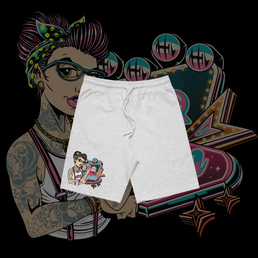 Roxy Rebel - Premium Unisex shorts, Grey Marle, Lilac