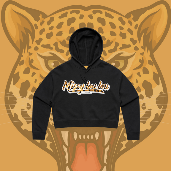 Logo Collection - Leopard Print, Crop Hood - Pink & Black