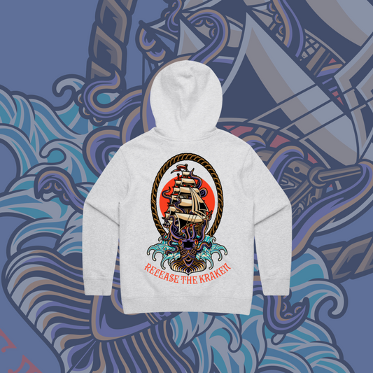 Release the Kraken - Premium hood,Grey Marle