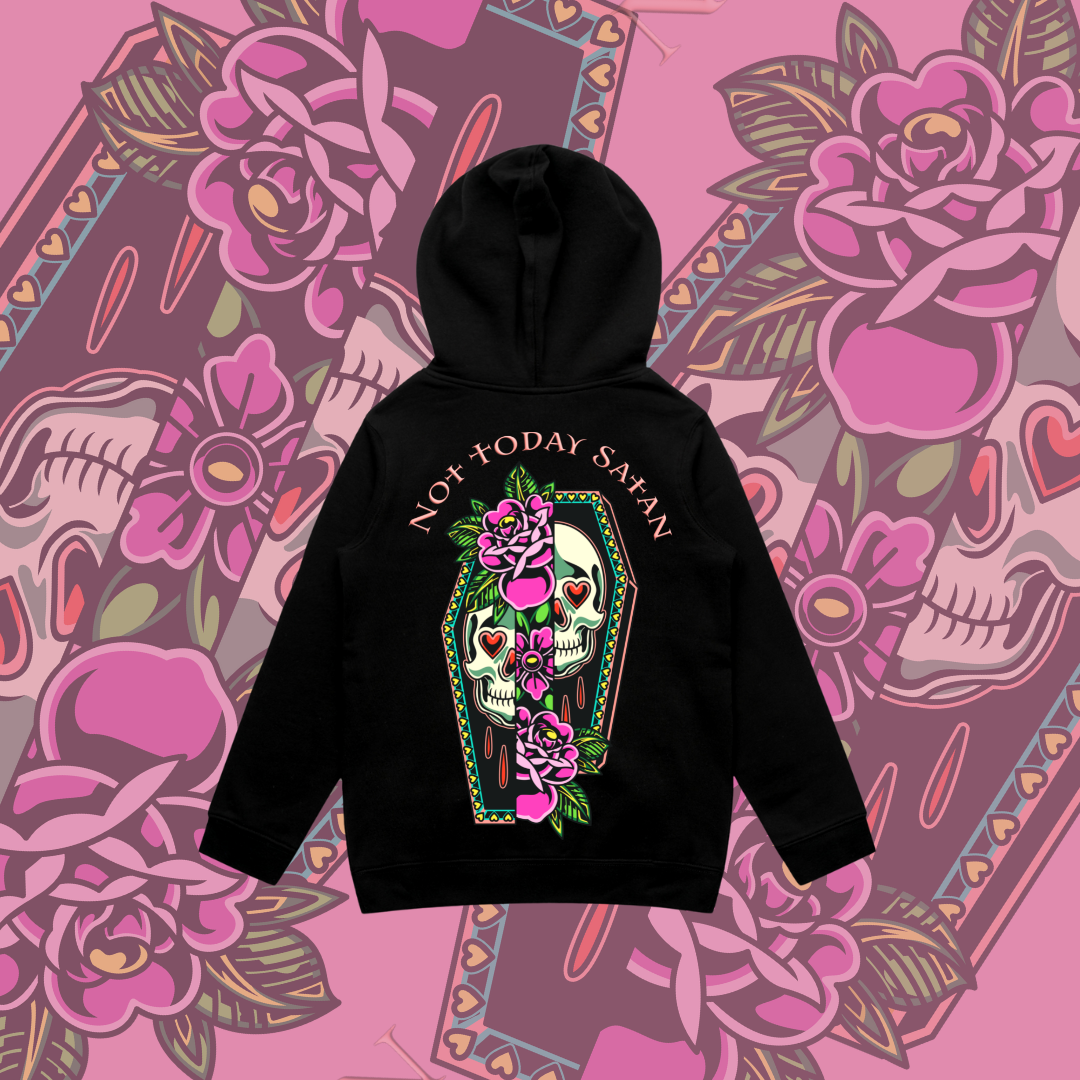 Not Today Satan  - Kids Hoodie