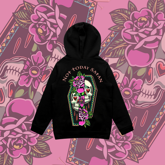 Not Today Satan  - Kids Hoodie