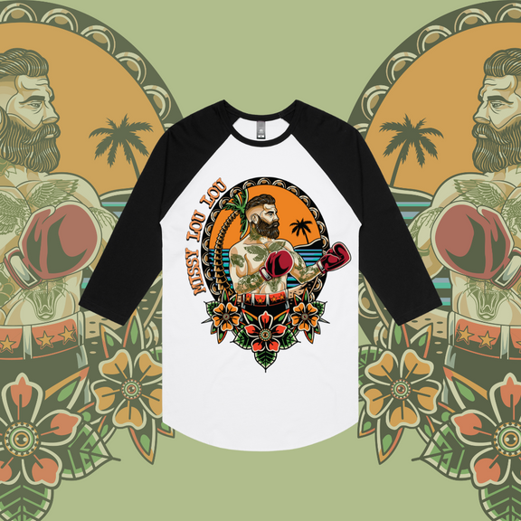 FREDDY FISTICUFFS  - Baseball tee, Front Design