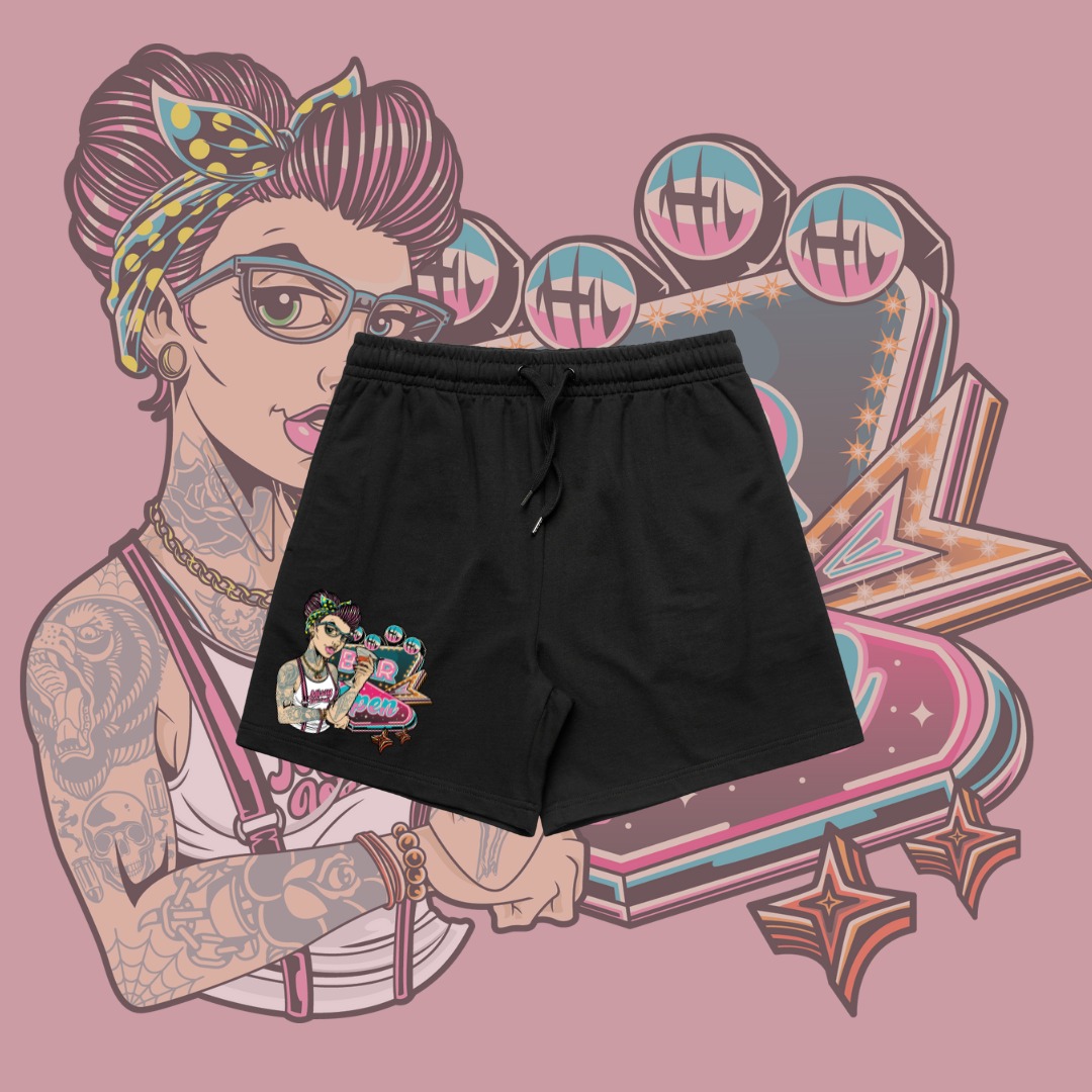 Roxy Rebel - Premium women's shorts, Black, Cream