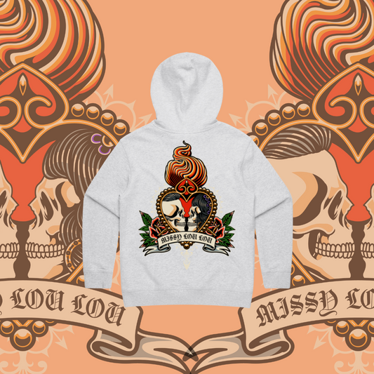 Till death do us part - Premium hood, Peach & Marle Grey