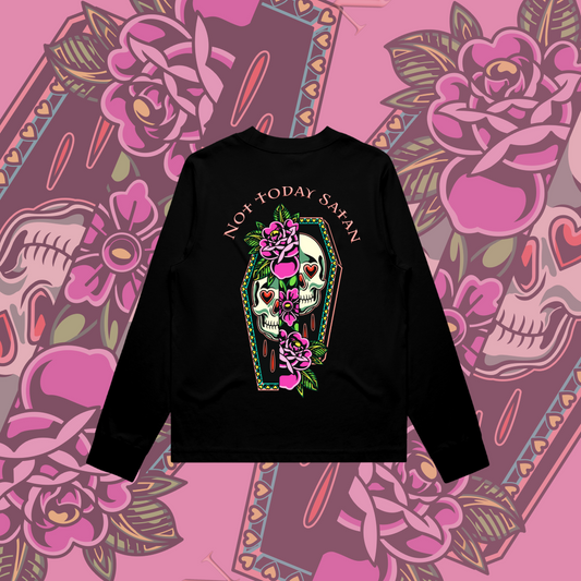 Not Today Satan - Longsleeve - Black & Mauve