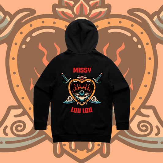 Hearts 'N' Daggers - New Relaxed Fit Zipper Hood