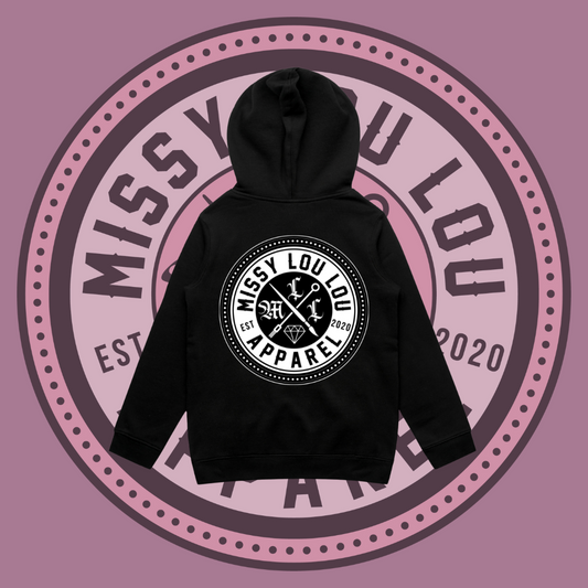 Image Missy Logo  - Kids Hoodie, Black Logo