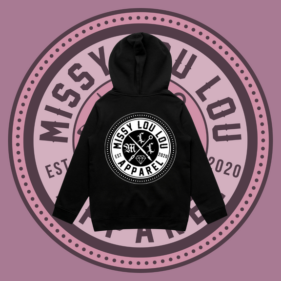 Missy Logo  - Kids Hoodie, Black Logo