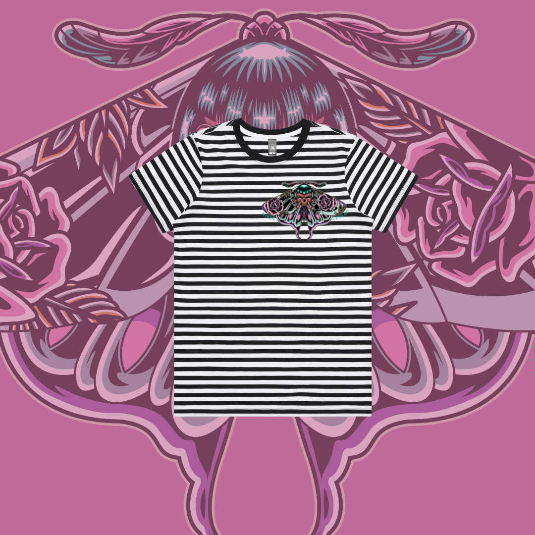 BAD BETTY BUTTERFLY - Stripe tee