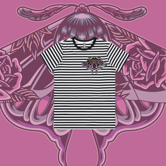 BAD BETTY BUTTERFLY - Stripe tee