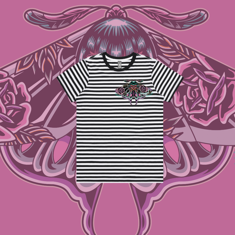 BAD BETTY BUTTERFLY - Stripe tee
