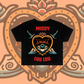 Hearts 'N' Daggers - Crop Tee, Black & White