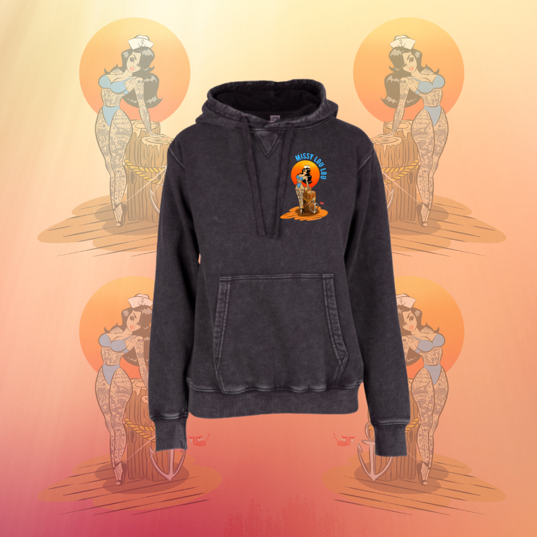 Sailor Sally -  Stonewash Charcoal Hoodie