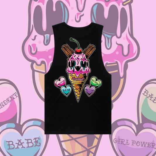 Sweet Tooth - Unisex surfer tank - Black
