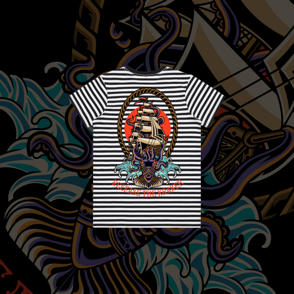 Release the Kraken - Women's Premium Stripe tee