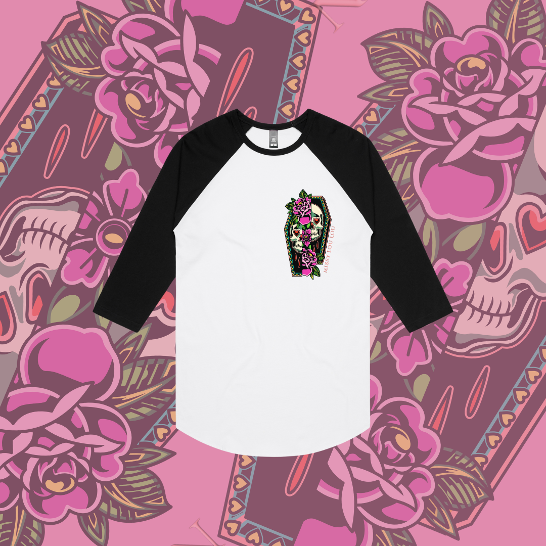Not Today Satan - Baseball Tee, Pocket design