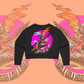 Miss Fin - Crop crew sweater. Black