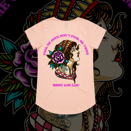 Fool Me Once - Drop neck tee, Pocket design