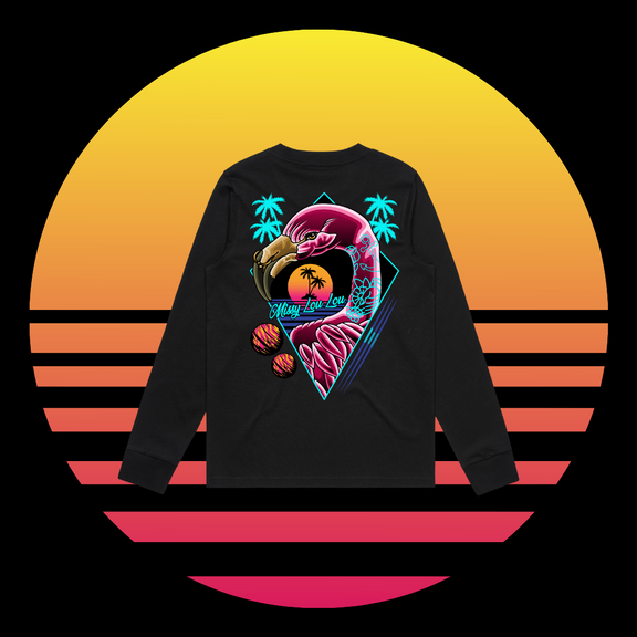 Franky Feathers - Long-sleeve, black & white