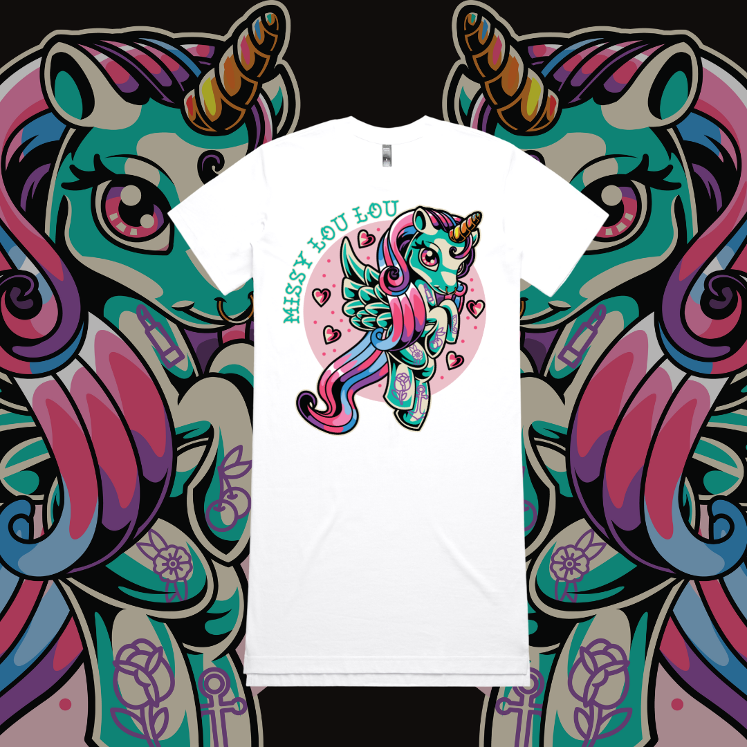 Horny Heather - Oversized T'dress, White