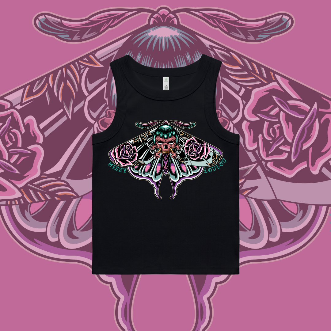 Bad Betty Butterfly - Organic Rib Tank