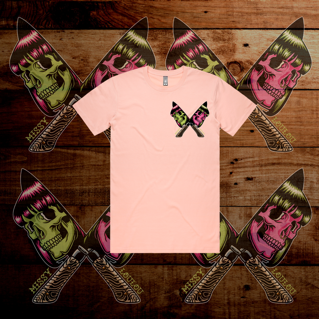Cutthroat - Unisex tee's, Pale Pink