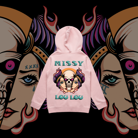 What Lies Beneath - Kids Hoodie, Black & Pink