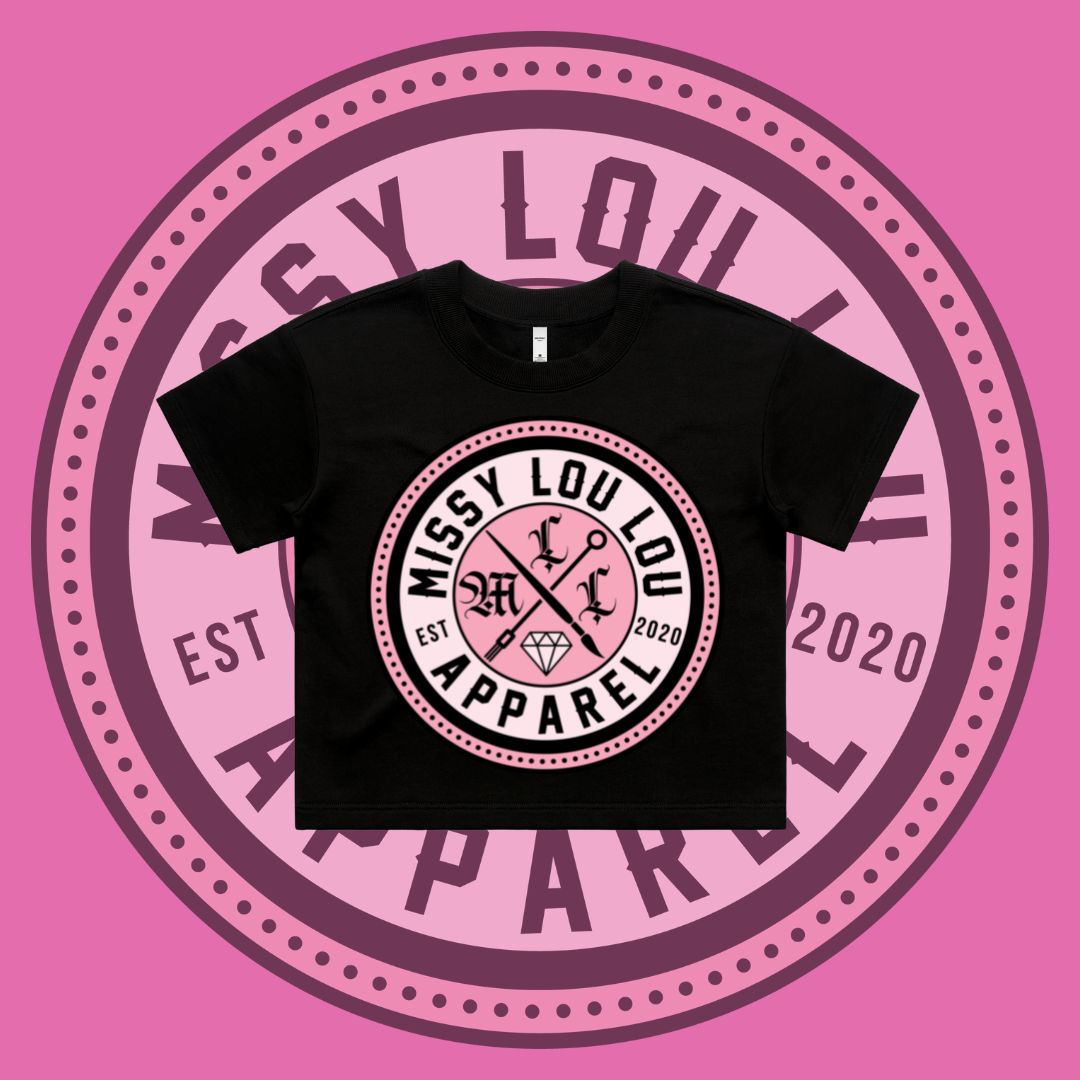 Missy Logo -  Crop Tees, Front Design- Pink