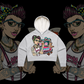 Roxy Rebel - Crop Hoodie, Pink,Black,Grey.