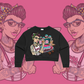Roxy Rebel - Crop crew sweater.Black