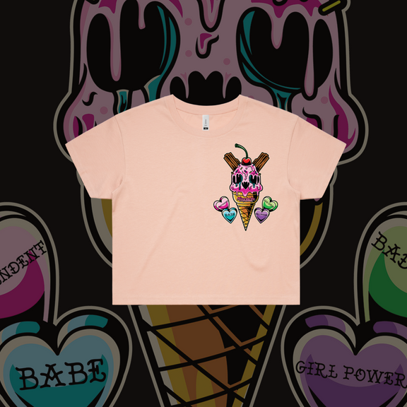 Sweet Tooth-  Crop Tees