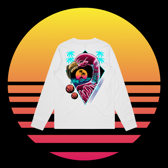 Franky Feathers - Long-sleeve, black & white