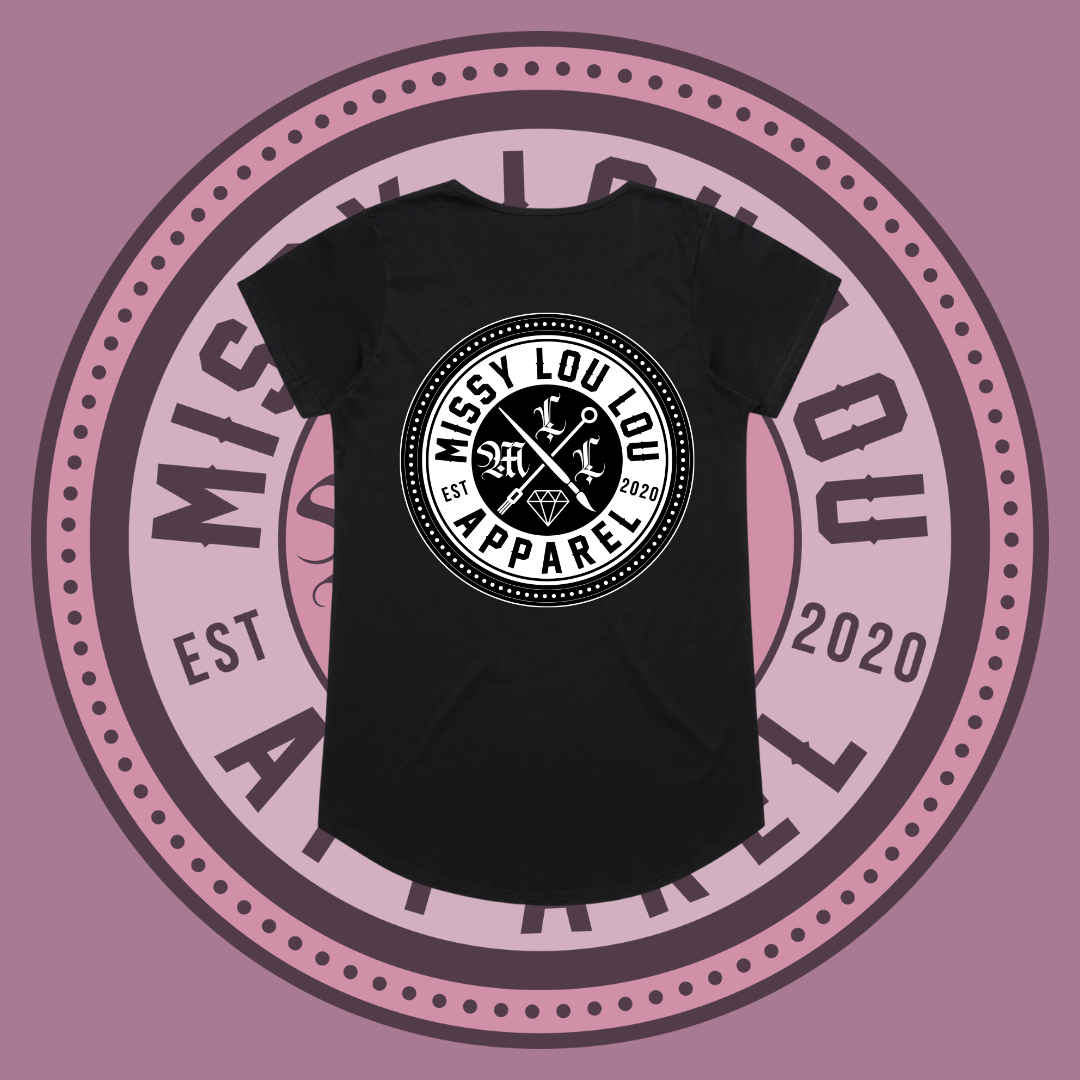 Missy Logo  - Drop neck tee - Black Logo