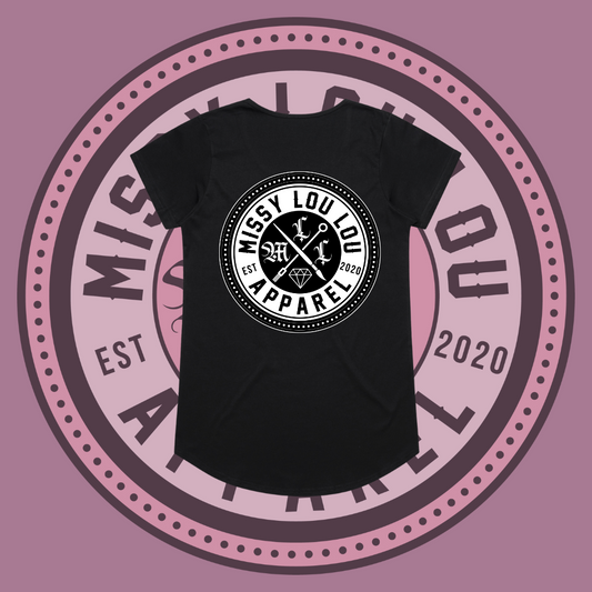 Missy Logo  - Drop neck tee - Black Logo