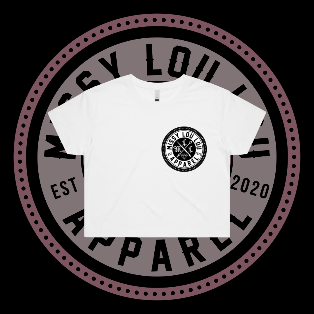 Missy Logo -  Crop Tees, Pocket Design - Black