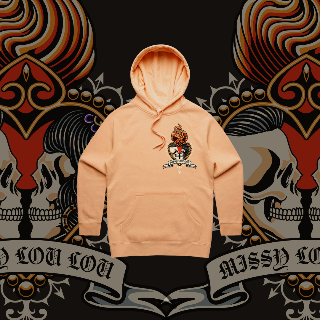 Till death do us part - Premium hood, Peach & Marle Grey