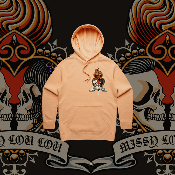 Till death do us part - Premium hood, Peach & Marle Grey