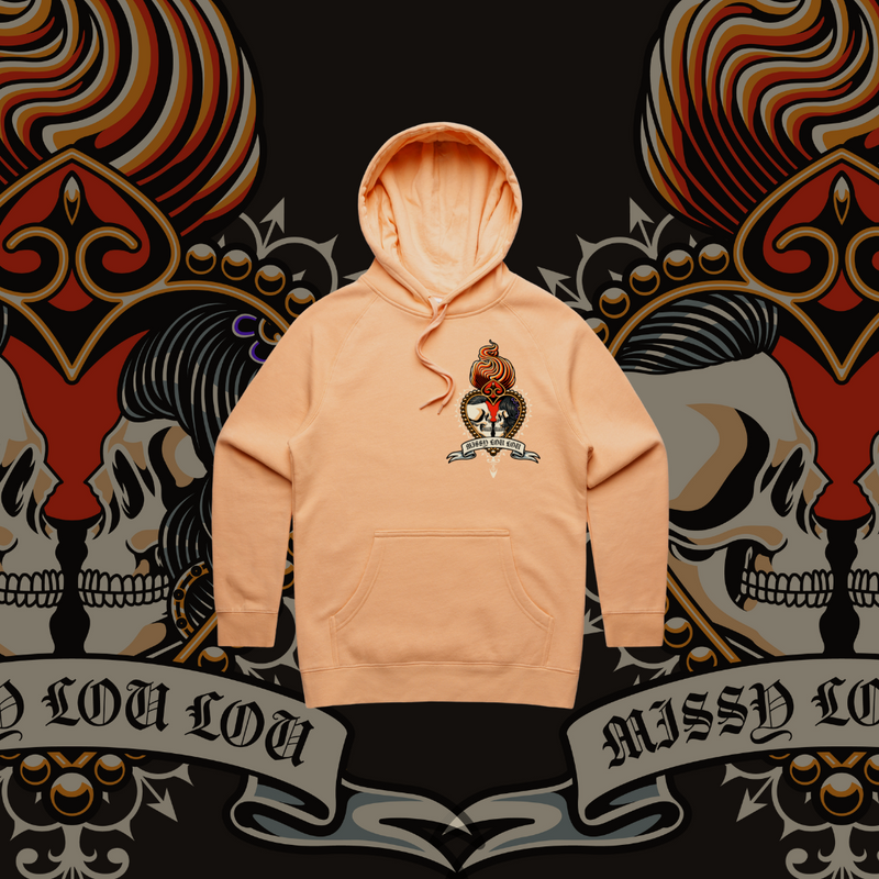 Till death do us part - Premium hood, Peach & Marle Grey