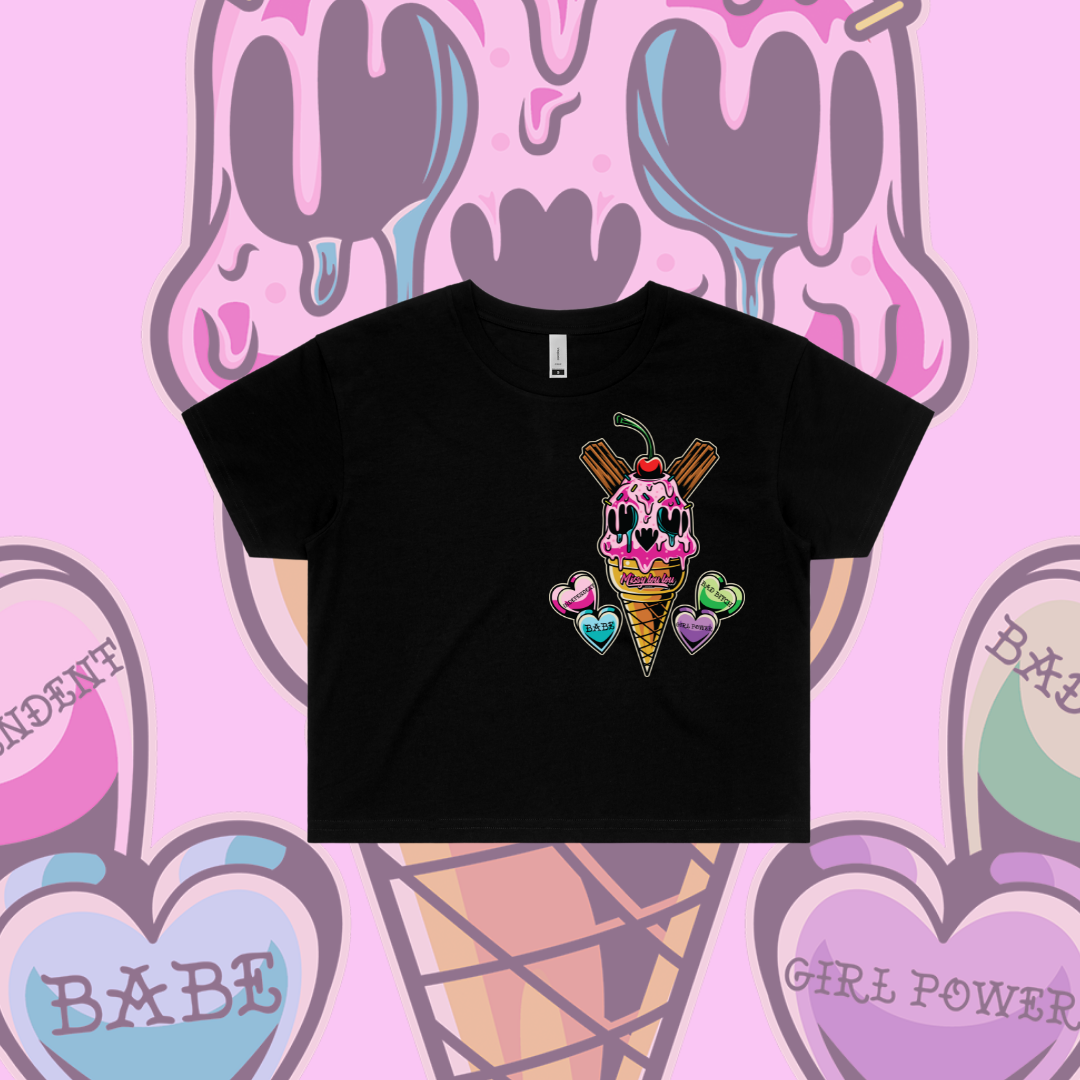 Sweet Tooth-  Crop Tees