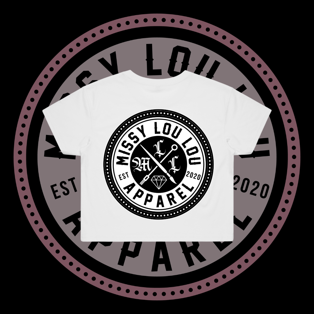 Missy Logo -  Crop Tees, Pocket Design - Black