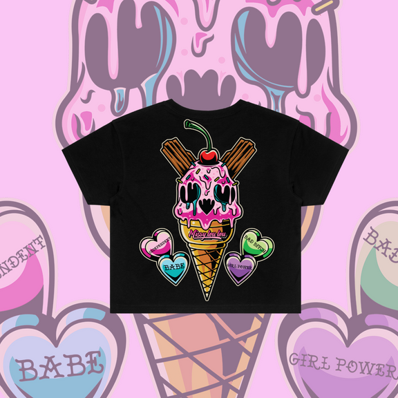 Sweet Tooth-  Crop Tees