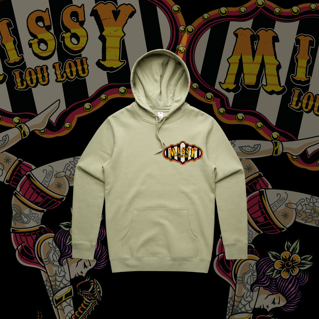 Coco Carnival- Heavy Weight Hoodie, Pistachio,Peach