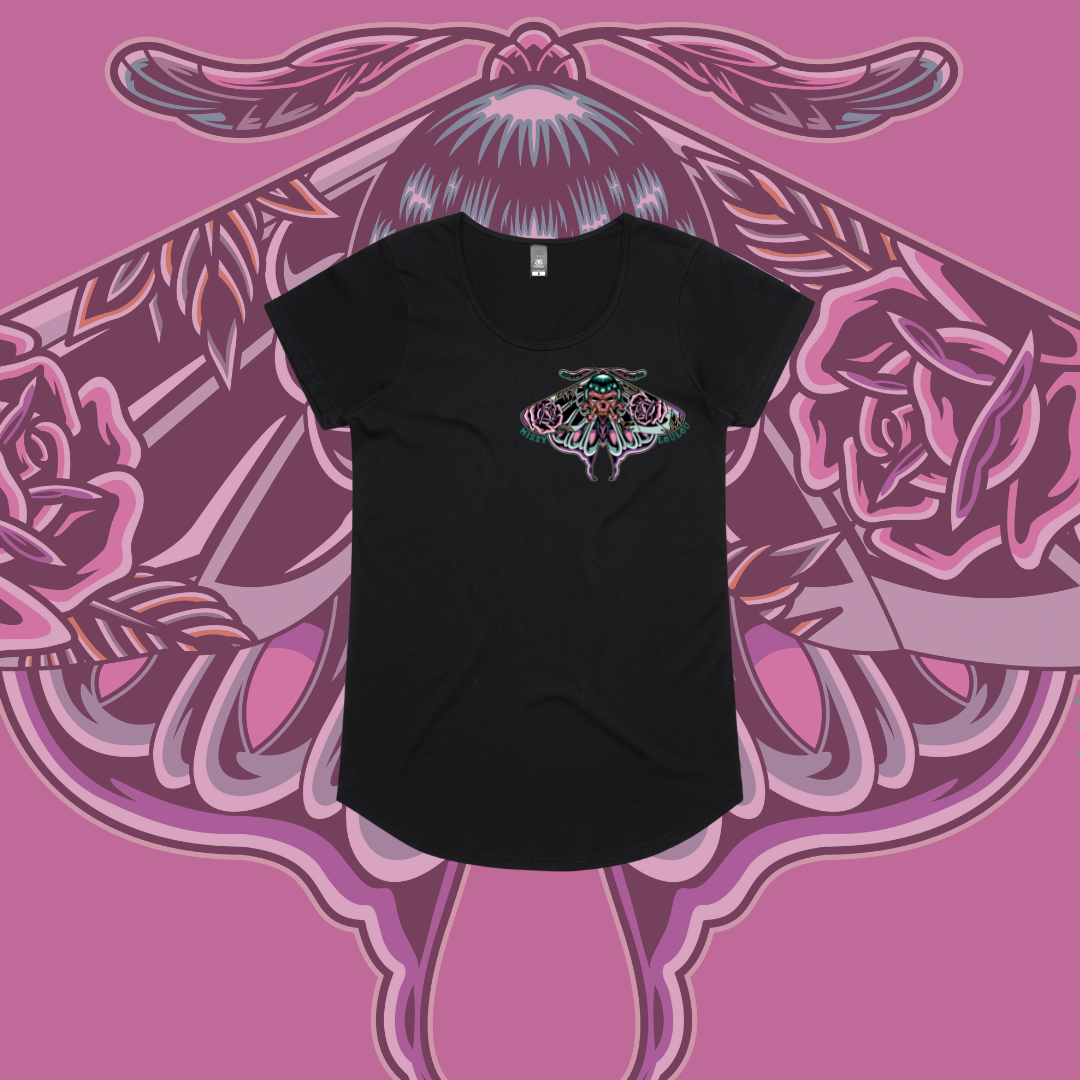 Bad Betty Butterfly - Drop neck tee