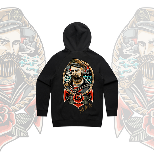 Smoking Joe - Unisex Zipper Hood, Black and Grey