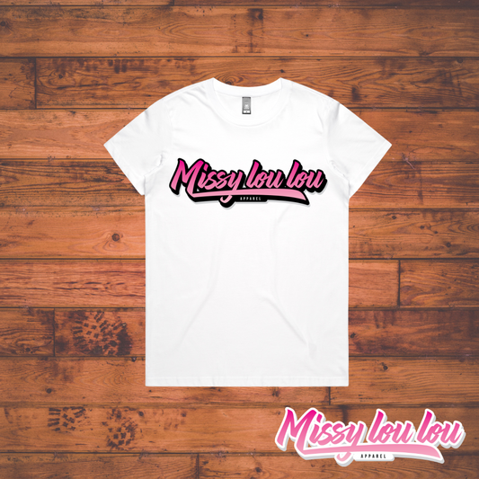 SMALL, MEDIUM - MISSY LOGO - Premium women's tee