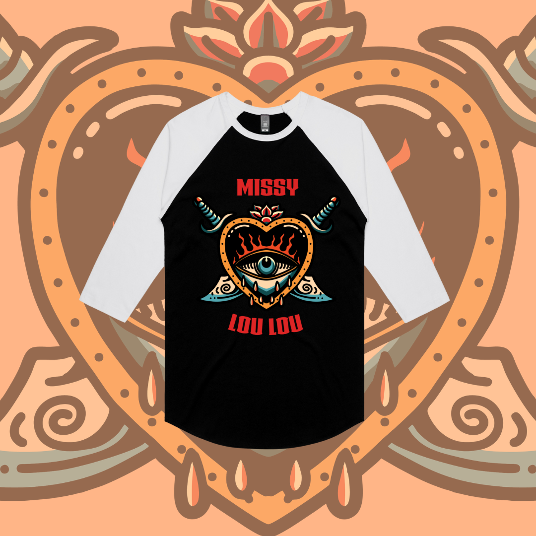 Hearts 'N' Daggers - Baseball Tee, Front design