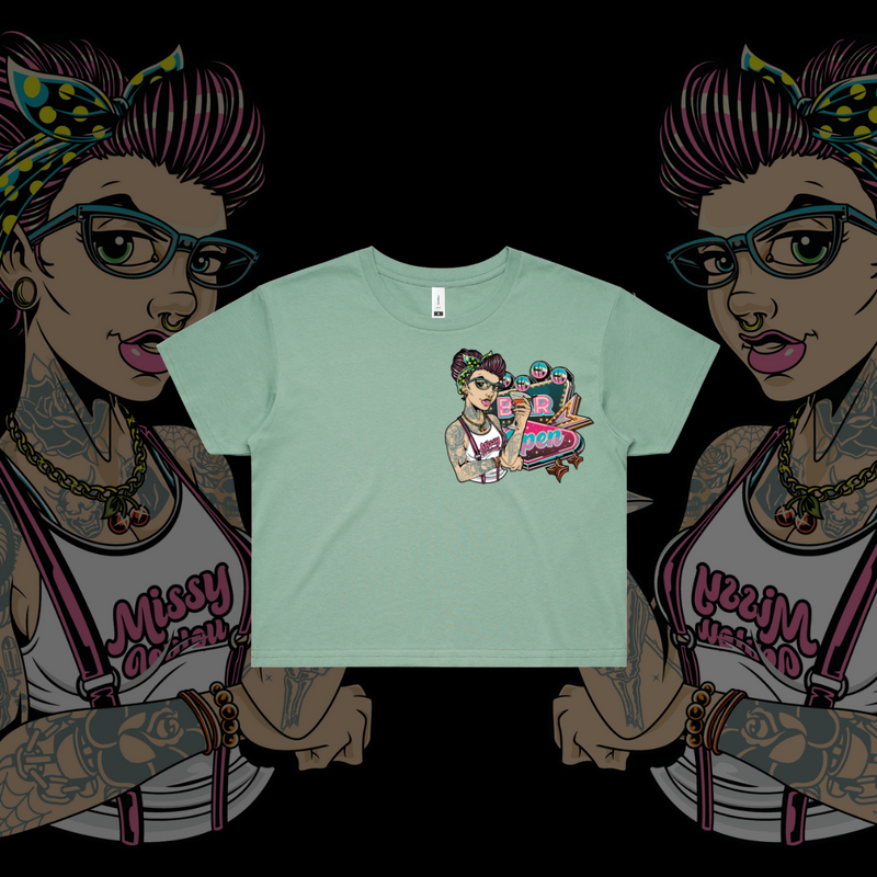 Roxy Rebel- Crop Tee, Sage